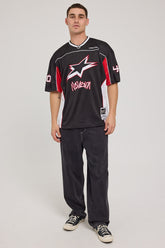 Radical V Neck Jersey Black/Red/White